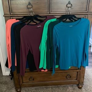 Lot of 7 LS T Shirts - large